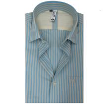 Stripes Aqua Blue Shirt : Slim