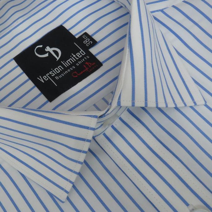 Charaghdin.com - Stripes Aqua Blue Shirt