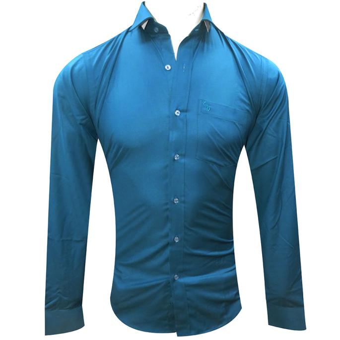 Charaghdin.com - Plain Twilight Blue Shirt