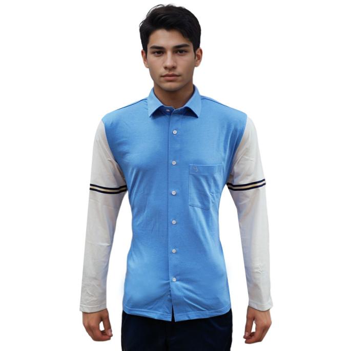 Charaghdin Combination Light Blue T shirt