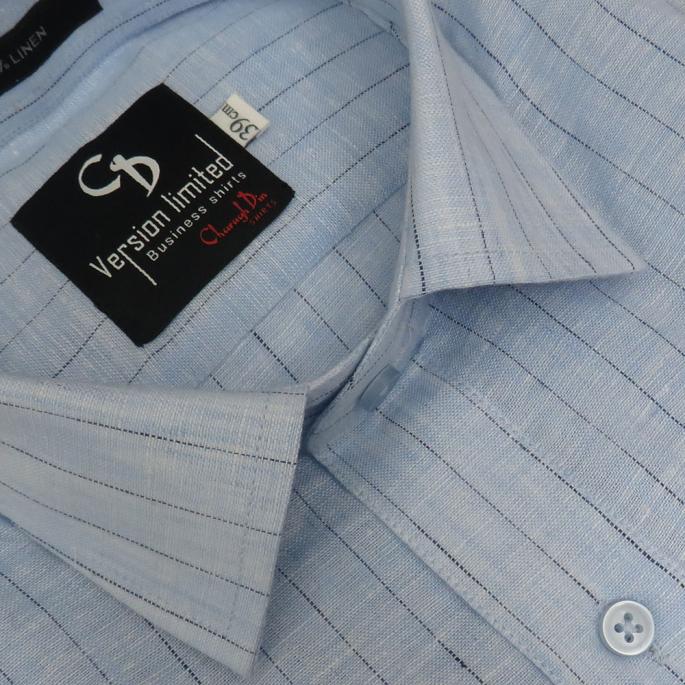 Charaghdin.com - Stripes Light Blue Shirt