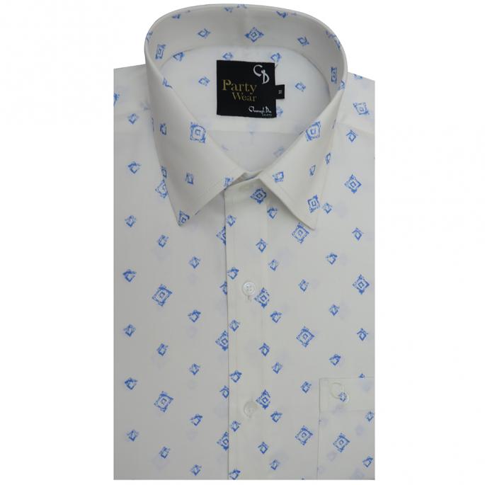 Charaghdin.com - Print Light Blue Shirt