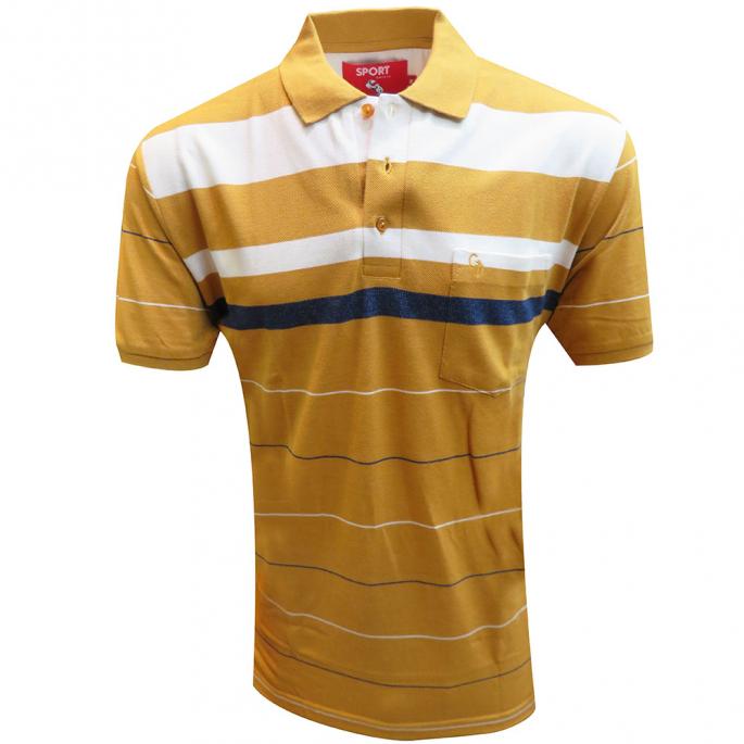 Charaghdin.com - Stripe MUSTARD T-Shirt