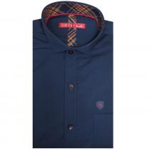 Checks Dark Blue Shirt : Slim