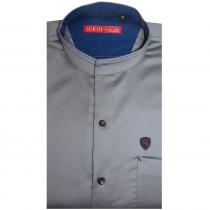 Checks Dark Gray Shirt : Slim