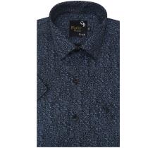 Print Blue Shirt : Party