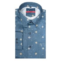 Print Green Shirt : Slim