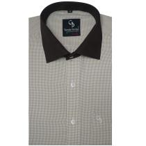 Self Design Fawn Shirt : Business