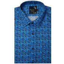 Print Blue Shirt : 