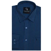 Checks Dark Blue Shirt : Business