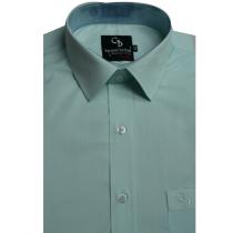 Self Design Light Green Shirt : Business