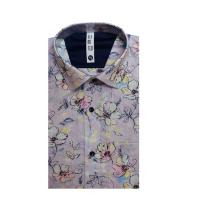 Print Gray Shirt : Slim