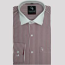 Stripes Maroon Shirt : Business