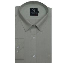 Self Design Light Gray Shirt : Business