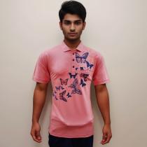 Print Peach Shirt : Regular