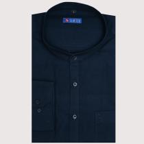 Combination Navy Blue Shirt : Slim