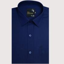 Plain Dark Blue Shirt : Business