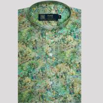 Print Green Shirt : Party