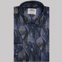 Print Dark Blue Shirt : 