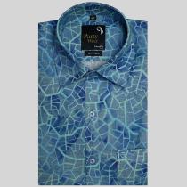 Print Dark Blue Shirt : Party