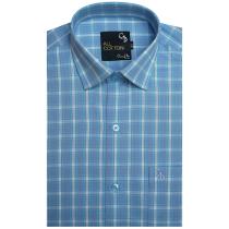 Checks Blue Shirt : Business