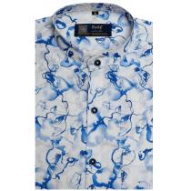 Print Blue Shirt : Party