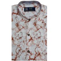 Print Brown Shirt : Party