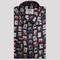 Print Brown Shirt : Ditto