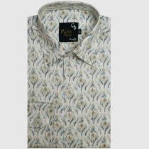 Print Cream Shirt : Party