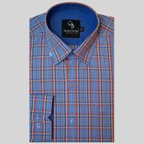 Checks Dark Blue Shirt : Business