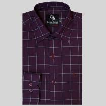 Checks Navy Blue Shirt : Business