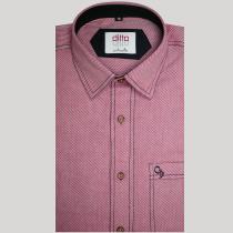Self Design Maroon Shirt : Ditto