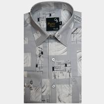 Print Gray Shirt : Party