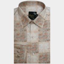 Print Peach Shirt : Party