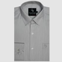 Stripes Light Gray Shirt : Business