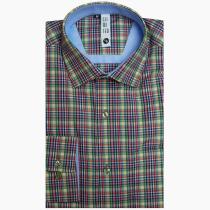 Checks Dark Green Shirt : Slim