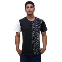 Print Black T-shirt : Itutu (Slim Fit)