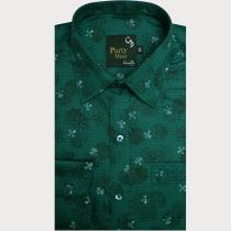 Print Green Shirt : Party