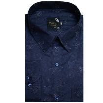 Print Navy Blue Shirt : Party