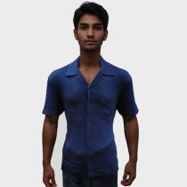Combination Navy Blue Shirt : Regular