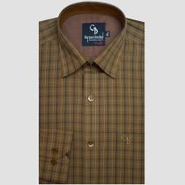 Checks Fawn Shirt : Business
