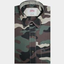 Print Brown Shirt : Ditto