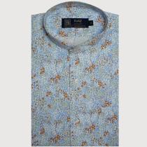 Print Blue Shirt : Party