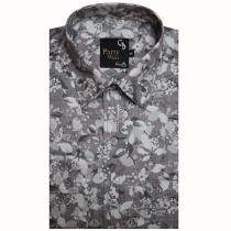 Print Brown Shirt : Party