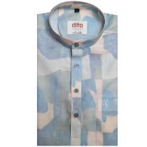 Print Blue Shirt : Ditto