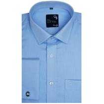 Self Design Blue Shirt : Business