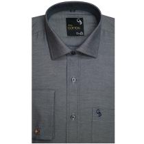Self Design Dark Gray Shirt : Business