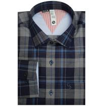 Checks Dark Blue Shirt : Slim
