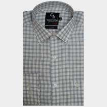 Checks Gray Shirt : Business