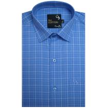 Checks Dark Blue Shirt : Business